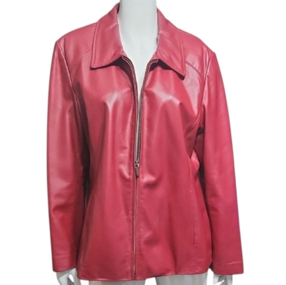 Vintage Worthington Lambskin Front Zip Jacket